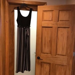 black and white high waisted jumpsuit